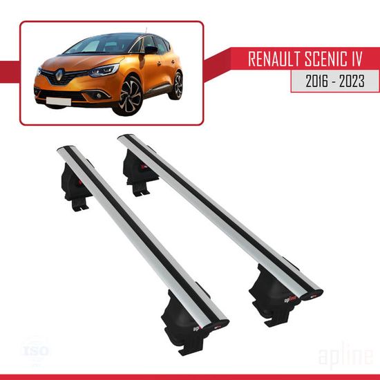 Compatible avec Renault Scenic IV 2016-2023 Barres de Toit ACE-4 Railing Porte-Bagages de voiture GRIS