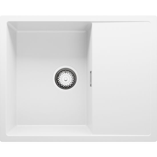 Évier En Marbre Blanc Biscottini - L62xP46xH18 Cm - Baignoire Intégrée