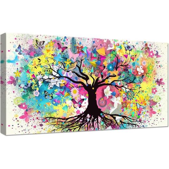 3 Pièces Arbre De Vie Tableau Décoration Murale Impression Sur Toile Image Sur Toile
