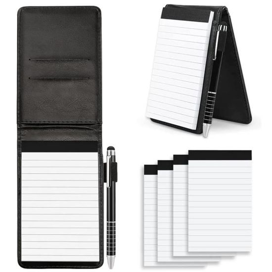 4 Bloc-notes A7 HABNI Sans Couverture - 50 Feuilles Chacun, Lignes, Quadrillé, To-do List, Planning