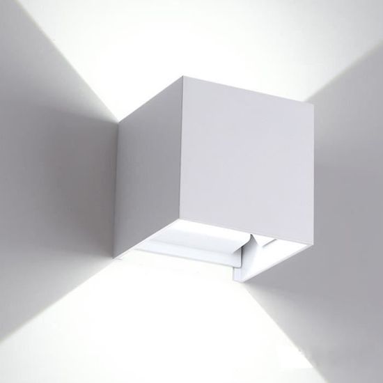 A Applique murale d'extérieur Led Cube 6W IP60 Étanche Lumière Blanc froid Lampe intérieur décoratif Éclairage extérieur pYW8178