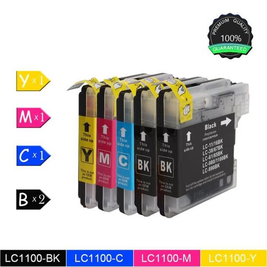 Pack 4+6 Cartouches D'encre Compatibles Brother LC1100/LC980 - Neuves, Pour Imprimantes Jet D'encre