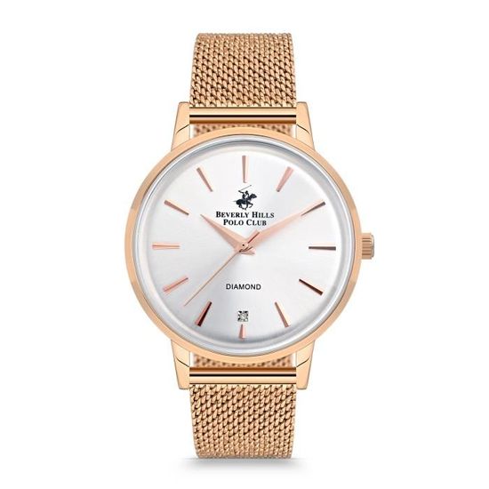 Montre Beverly Hills Polo Club BBP3073C-430 - Montre pour Femme 35mm Acier inoxydable or rose