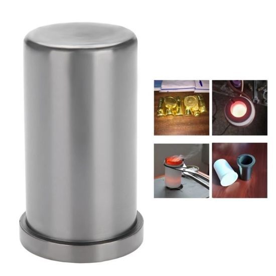 Nelyrho Pince à Couler à Main Avec Un Creuset En Graphite, Fonctionne Avec Des Creusets Et Un Four De Fusion, Fonte D'aluminium Doré Argenté #6 (6 Kg
