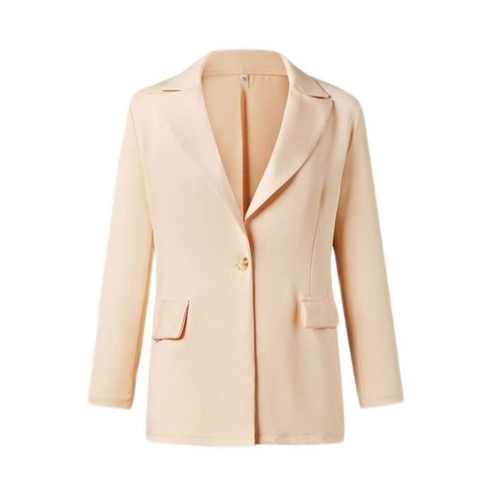 Blazer Femme élégant YesFashion - Tissu Stretch (95% Polyester, 5% élasthanne), Coupe Slim Fit, Uni - Pour Bureau Et Occasions - 8