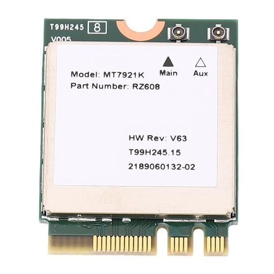 Cartes Réseau,Carte WIFI 6 Sans Fil MT7921K M.2 NGFF, Double Bande