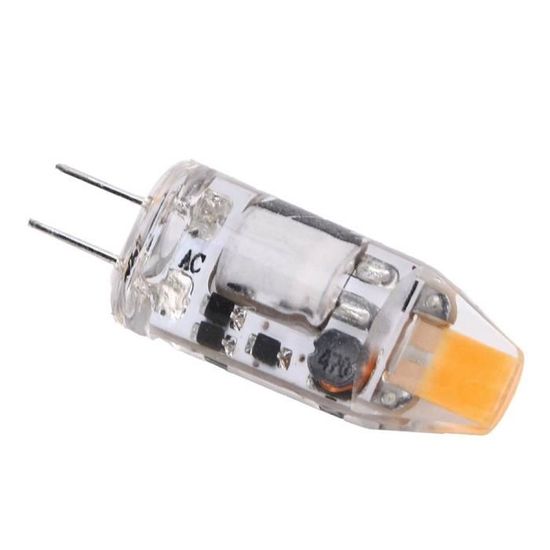 VINGVO Ampoule à culot à deux broches Ampoule LED G4 2W 300LM Bi Pin Lumière Non Dimmable pour Lustre AC/DC 12V (Blanc Chaud
