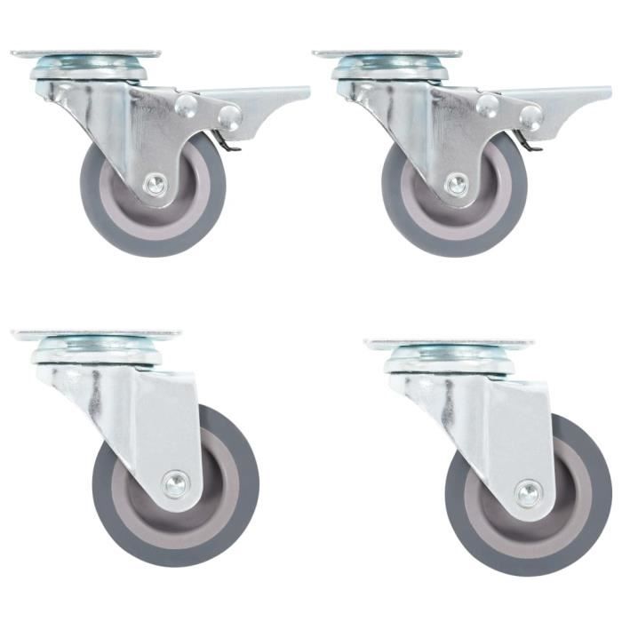 4 pcs Roulettes pivotantes 50 mm -PAI