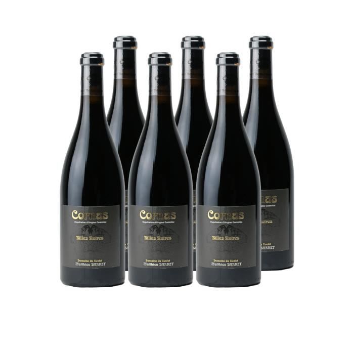 Cornas Billes Noires Rouge 2016 - Lot de 6x75cl - Domaine du Coulet - Vin AOC Rouge de la Vallée du Rhône - Cépage Syrah