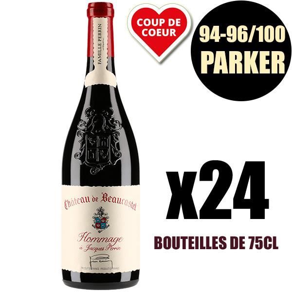 X24 Château Beaucastel -Hommage à Jacques Perrin- 2014 75 cl AOC Châteauneuf du Pape Vin Rouge