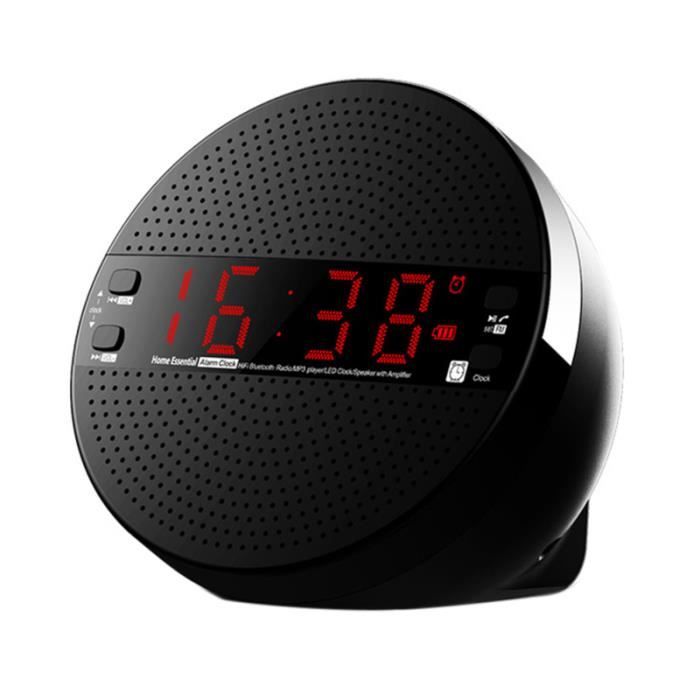 1 pc lecteur de musique sans fil réveil télécommande subwoofer USB Flash disque stéréo Radio haut-parleur pour salon