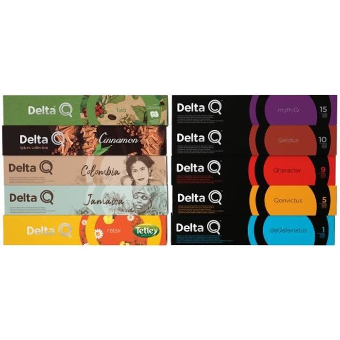 LOT DECOUVERTE - Assortiment de 100 capsules DELTA Q