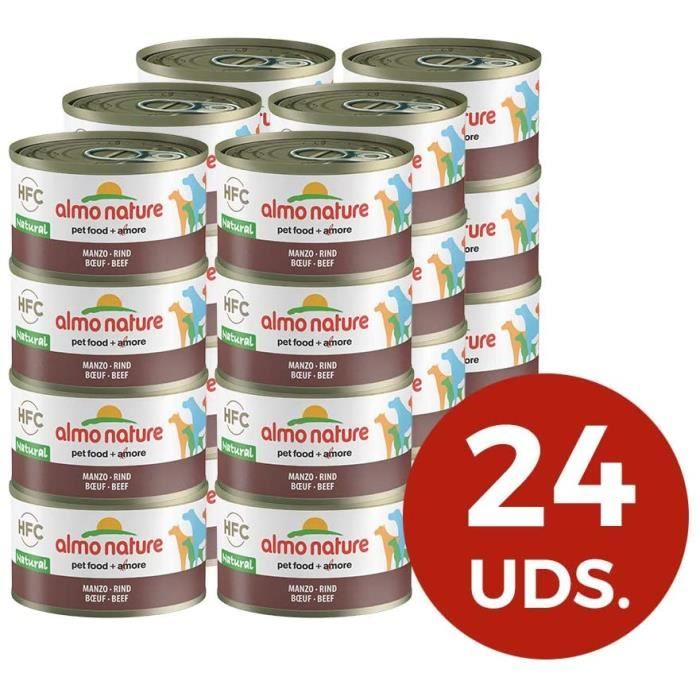 Nourriture pour chiens Almo Nature HFC Naturel bœuf mouillé Nourriture pour Chien, 95 g, Lot de 24 35963
