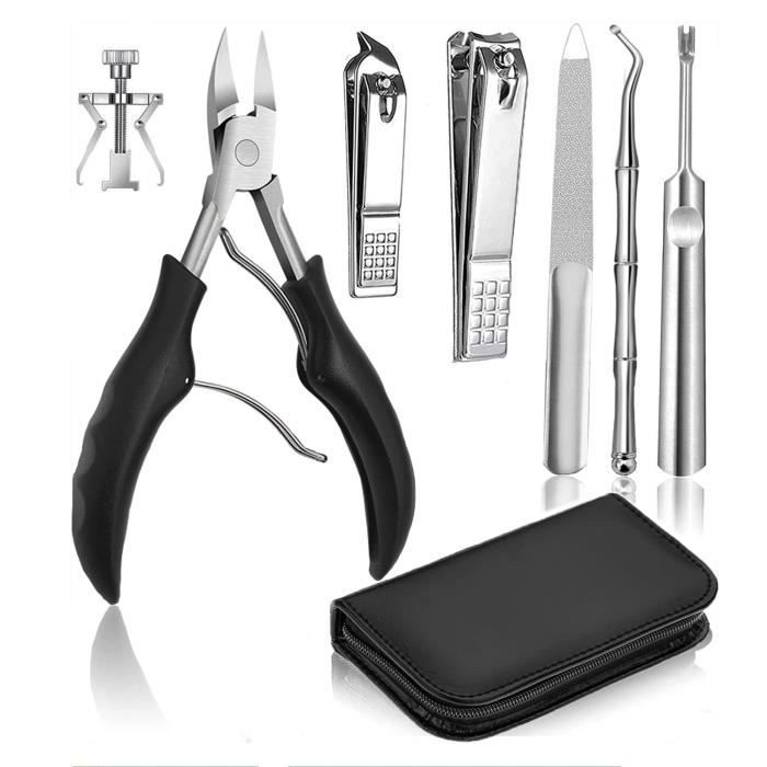 7Pcs Kit Coupe Ongle , Pince Ongle Précision Coupe Ongles Pince À Ongles Coupe Ongle Professionnel En Acier Inoxydable