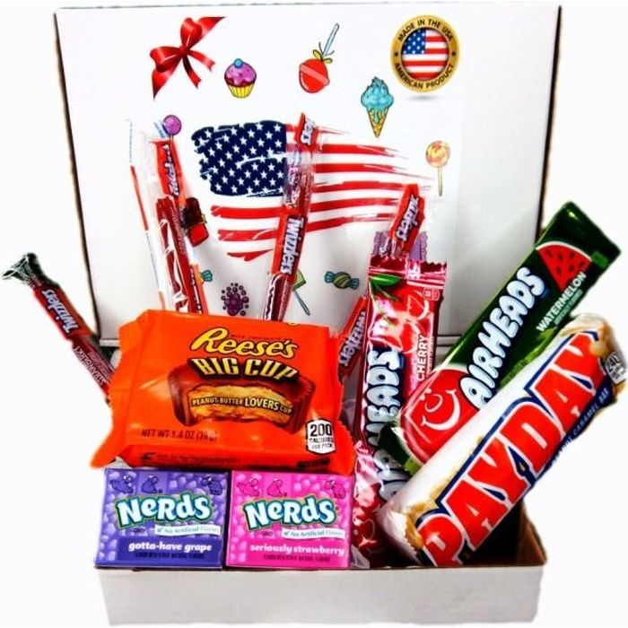 pack decouverte snacks bonbon americain import etats unis box pas cher kit melange confiserie friandises americains nerds bonbons