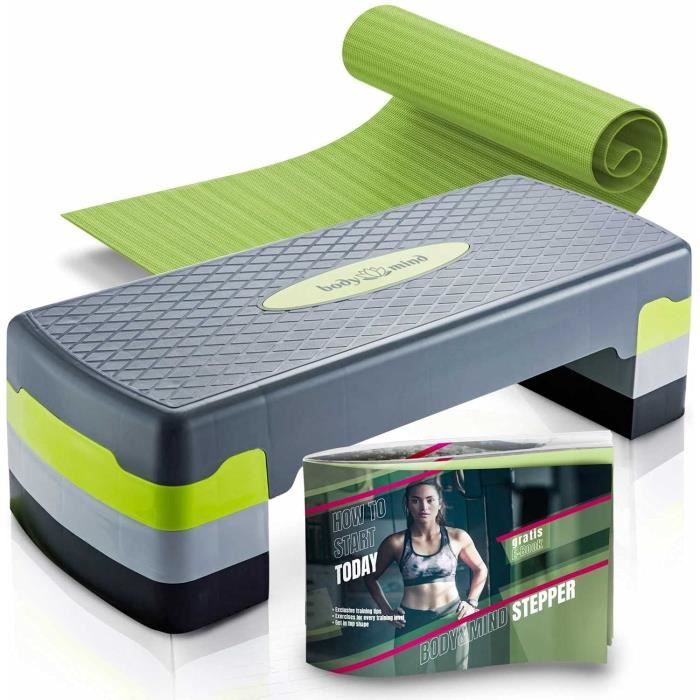 Body & Mind planche à claquettes - Aerobic Stepper - Marchepied de fitness Step Bench Elite