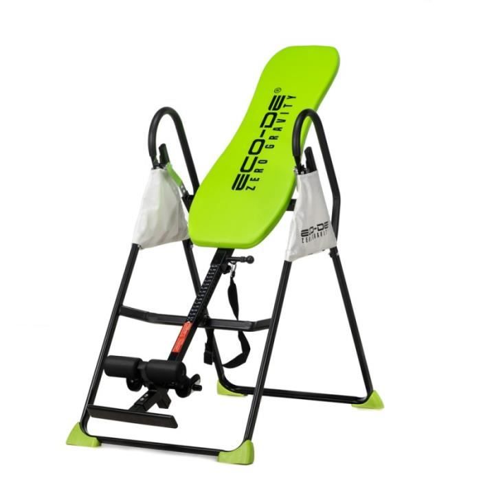ECODE Table d'inversion gravitationnelle pliable Zero Gravity. Roulements confortables, sangles de sécurité, housses en tissu