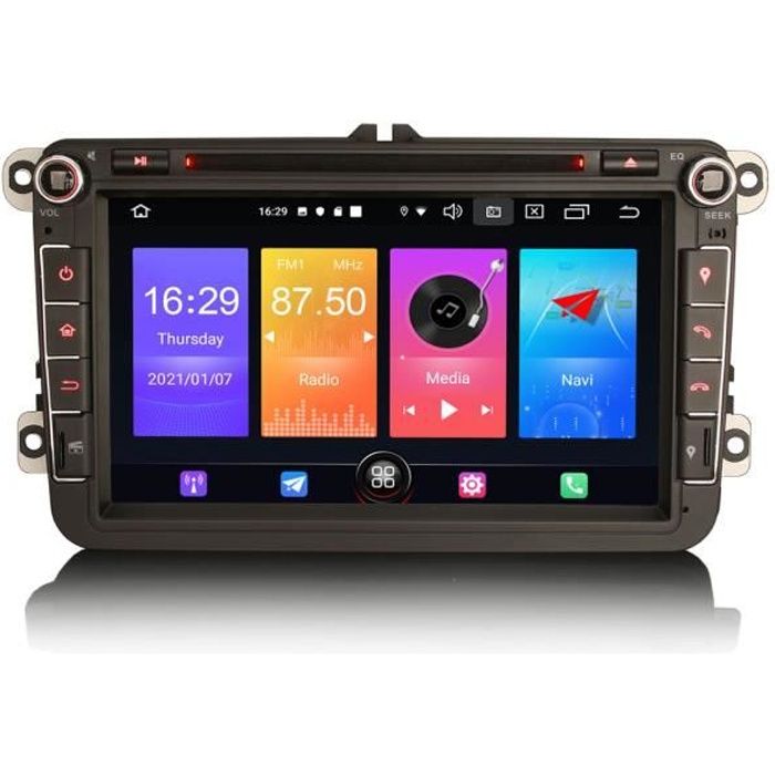 Autoradio 8 -Android 10 DAB + DSP GPS Navi pour VW Passat Golf 5 Sharan T5 Polo MK5 Seat Roomster Octavia Jetta Tiguan Touran