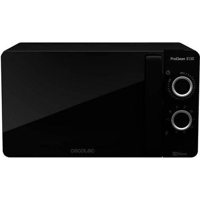 Micro-ondes avec Grill à plateau tournant 3130 20 L 700W Noir - Dimensions 44,5 x 35,5 x 25,5 cm