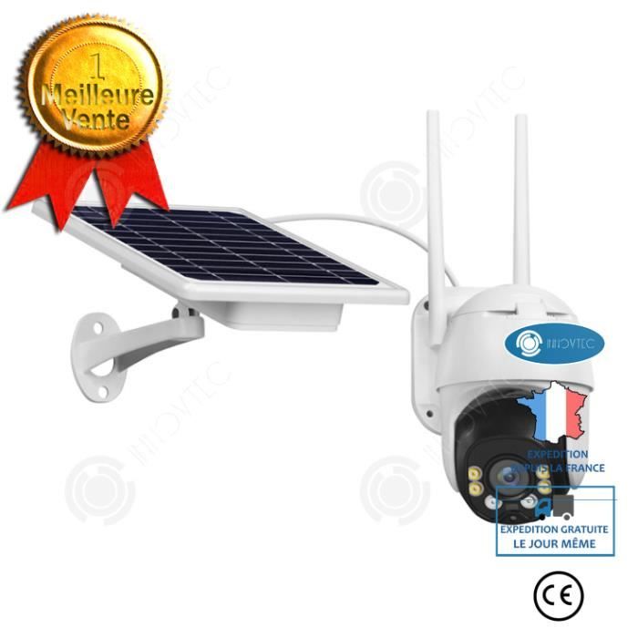 INN Caméra de surveillance WIFI sans fil complète Netcom Caméra solaire extérieure de moniteur de réseau HD 4G
