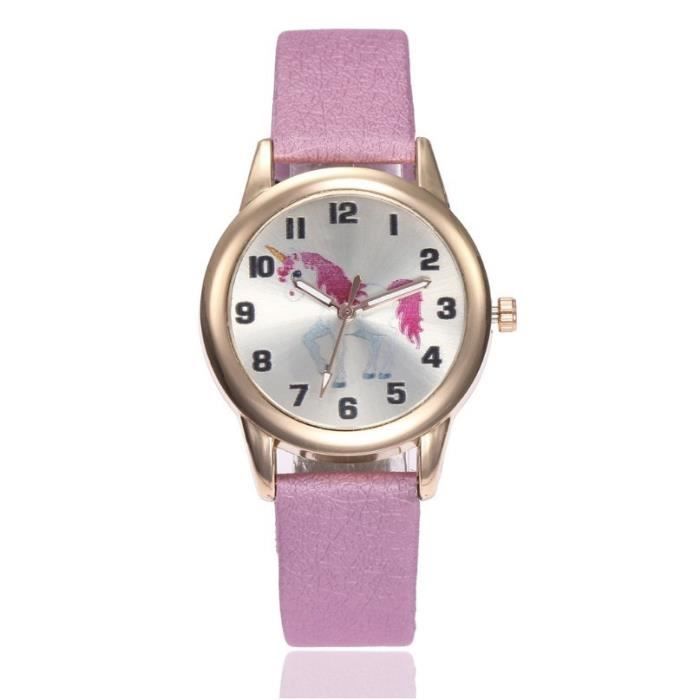 Montre Enfant Fille Licorne V1 Rose