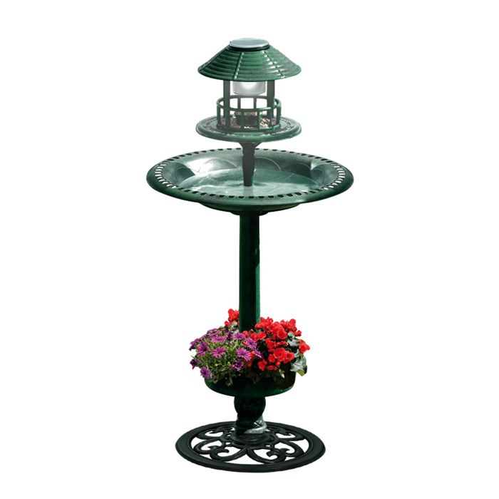 Vasque Oiseaux Solaire Deco