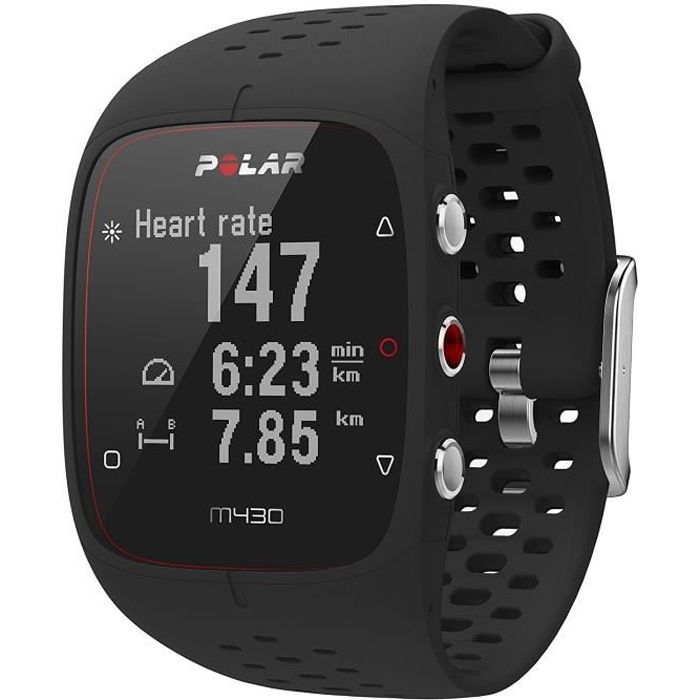 Polar - M430 - Montre Running GPS avec suivi de la Fréquence Cardiaque - Noir - Taille M-L
