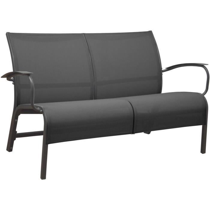 Canapé de jardin lounge en aluminium Linéa Gris
