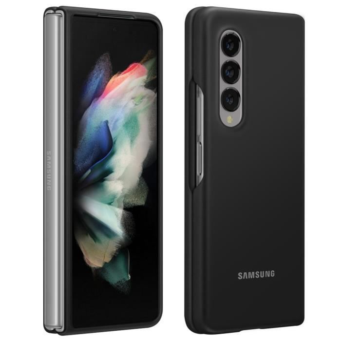 Coque Samsung Galaxy Z Fold 3 Pliable Finition mate Soft Silicone Original Noir