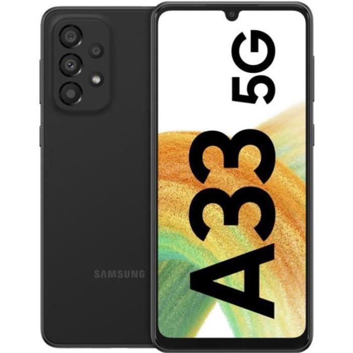 SAMSUNG Galaxy A33 5G 128Go Noir + Avec Un Adaptateur Rapide