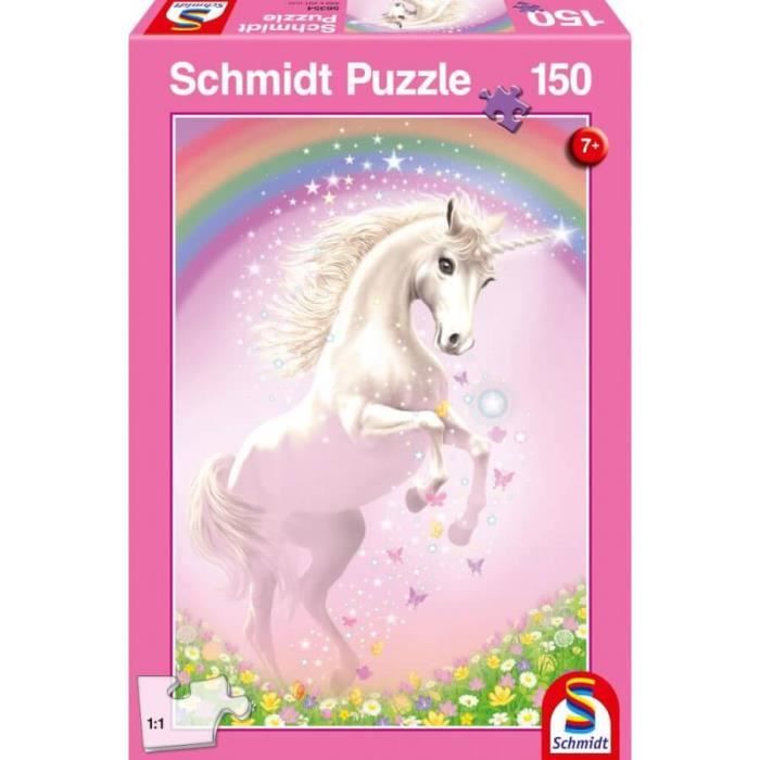 Puzzle 150 pièces : Licorne rose aille Unique Coloris Unique