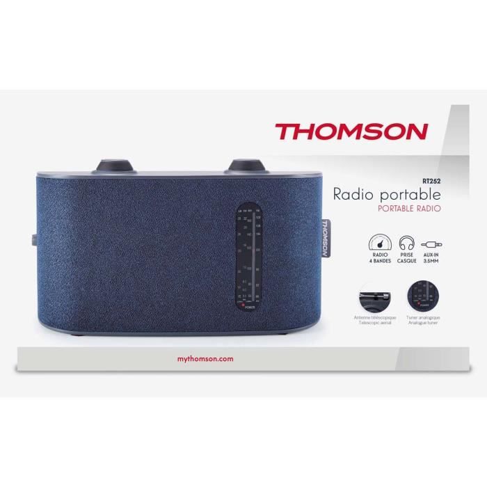 Radio Portable 4 bandes, Thomson couleur bleue RT252