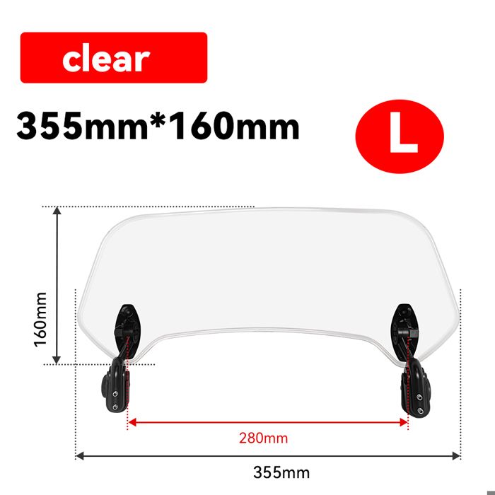 Mulcort Extension de pare-brise de moto, déflecteur de pare-brise