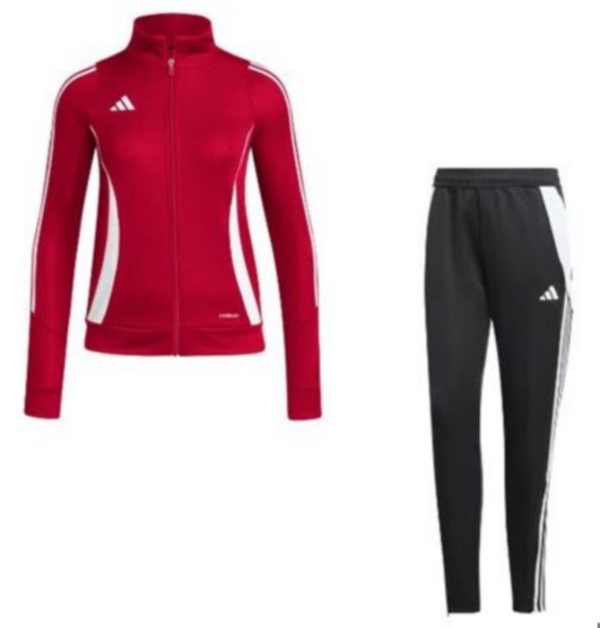 Pantalon Jogging Femme Jogging Adidas Rouge Bande Blanche
