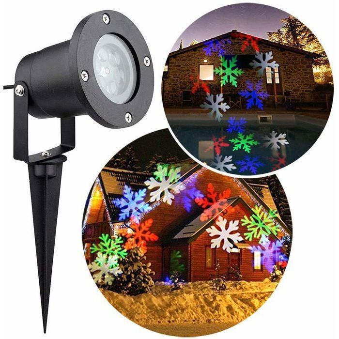 Projecteur de paysage de flocons de neige de Noël lampe LED étanche projecteur de scène lumière mobile dintérieur pour jardin