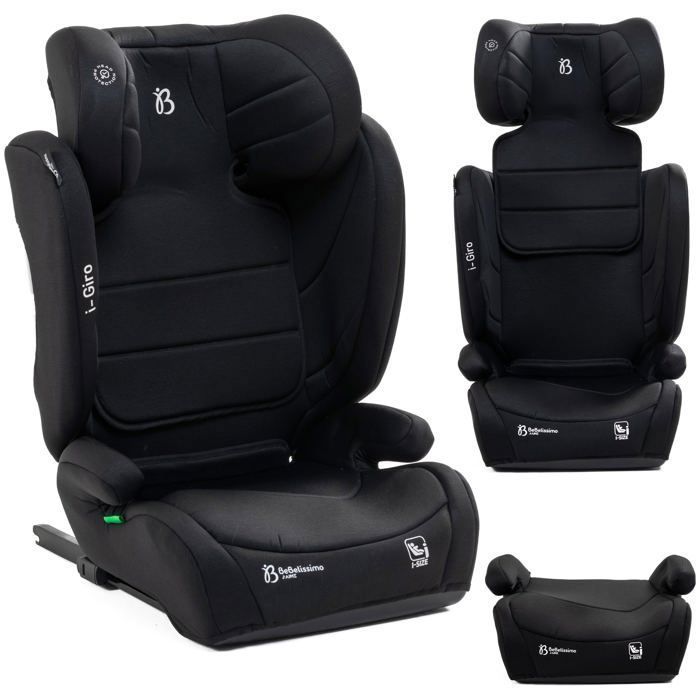 BEBELISSIMO - Siège auto Isofix - rehausseur I-size - 100 -150cm - i- Giro - noir