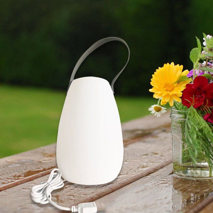 Lampe de table LED extérieur avec Télécommande Blanc chaud 8 couleurs Intensité variable Lampe de Table sans fil étanche Décoration