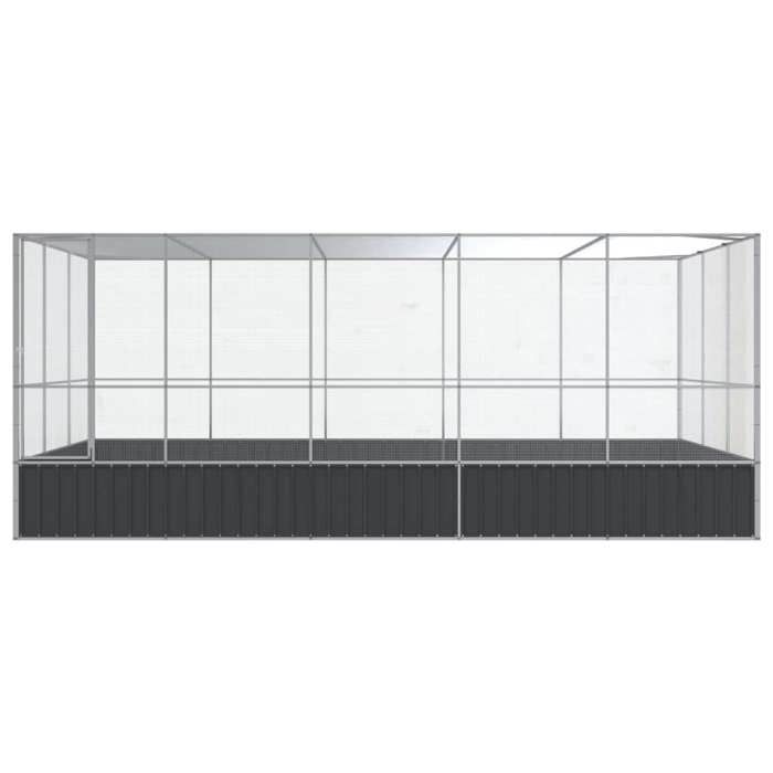 Meilleurs prix pour Volière pour Canaries Perroquet MVS - Volière avec extension - argenté 518x307x212 cm acier - shop23567438