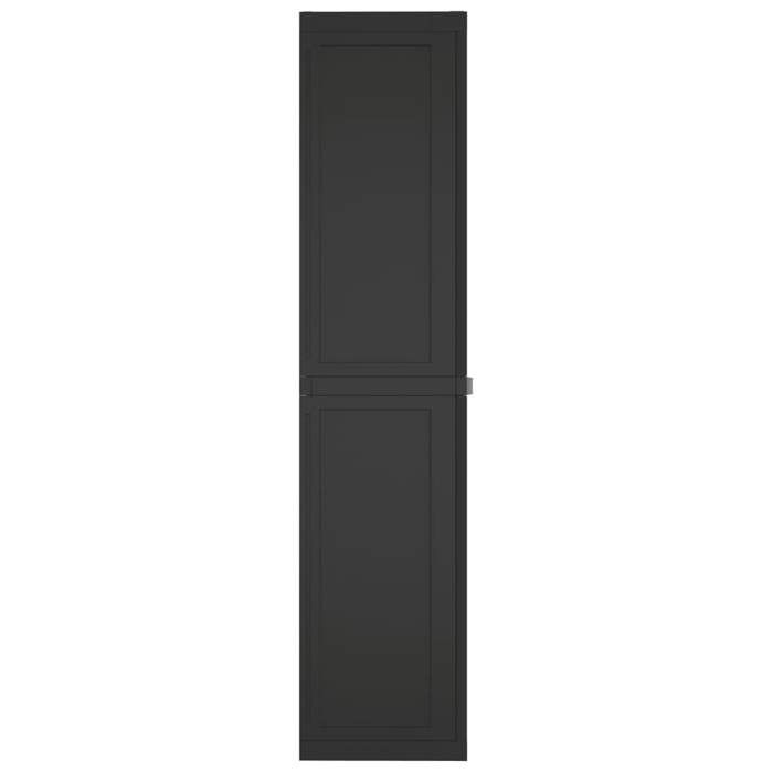 Promotion mai * Armoire/Casier de rangement - dextérieur noir 65x37x165 cm PP EU9438364206