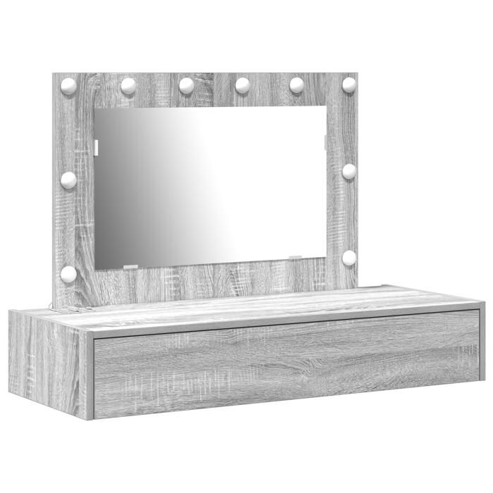 Automne/hiver 2025 Coiffeuse murale avec lumières LED - CLOUD - Pour femmes/filles - gris sonoma FR472