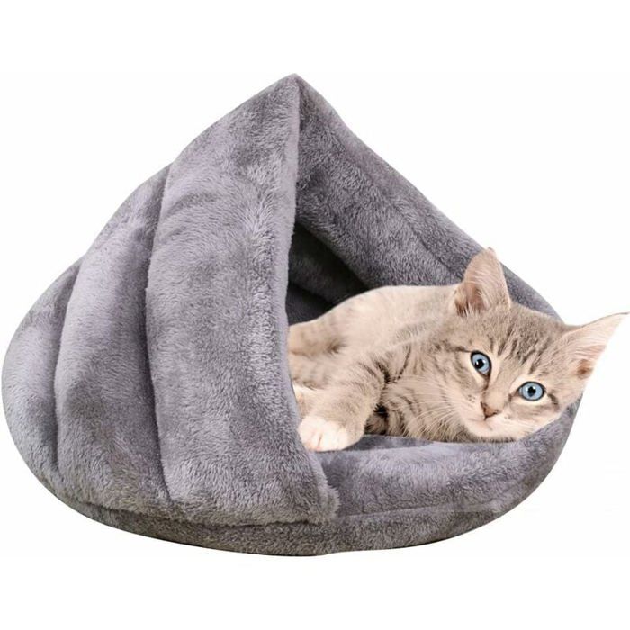 Comparer les prix de Super Chaud Lit pour Pet Maison de Chat Coussin Sac de Couchage pour Animaux de Compagnie et Petits Chiens (M: 60  50  32cm Grey)