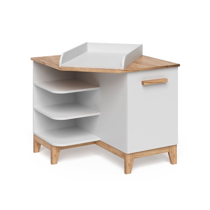 Table à langer Malia 85x85.2cm avec porte Blanc/Chêne Artisan Vitalispa 58361 Table à langer Malia 85x85.2cm avec porte Blanc/Chêne Artisan Vitalispa 58361