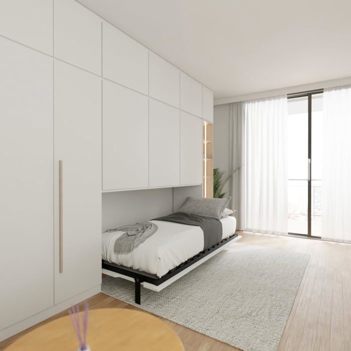 WallBedKing Morphy cadre de lit escamotable rabattable et gain de place – Lit Murphy modulaire pliant pour projets DIY et meubles