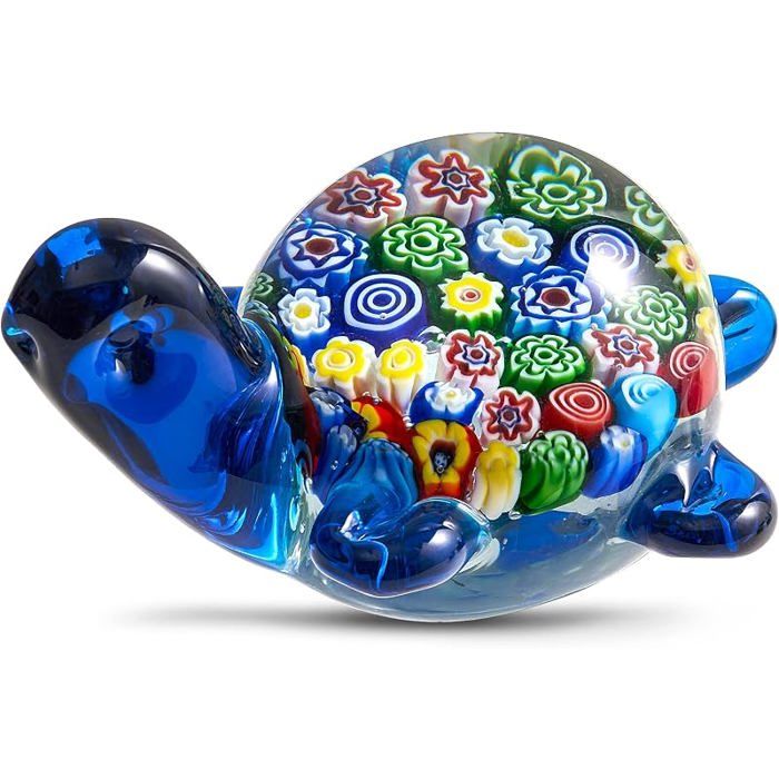 Figurines de Tortue de mer en Verre soufflé à la Main Ornement animaux Marins pour décoration intérieur COFFRET THEMATIQUE