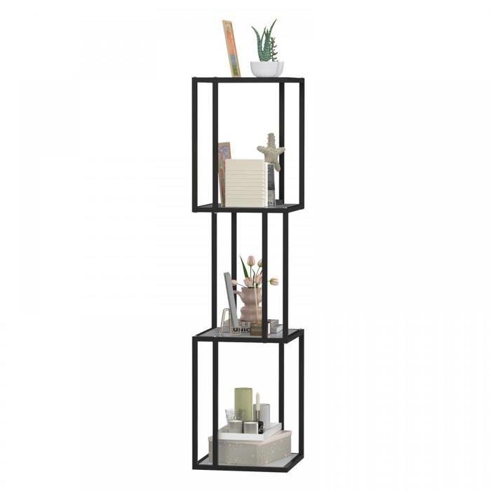 KEDIA Rayonnage de stockage 30*30*123cm 4 niveaux Marbre Étagère Plante Étagère Fleurs Décorative Intérieur et Extérieur
