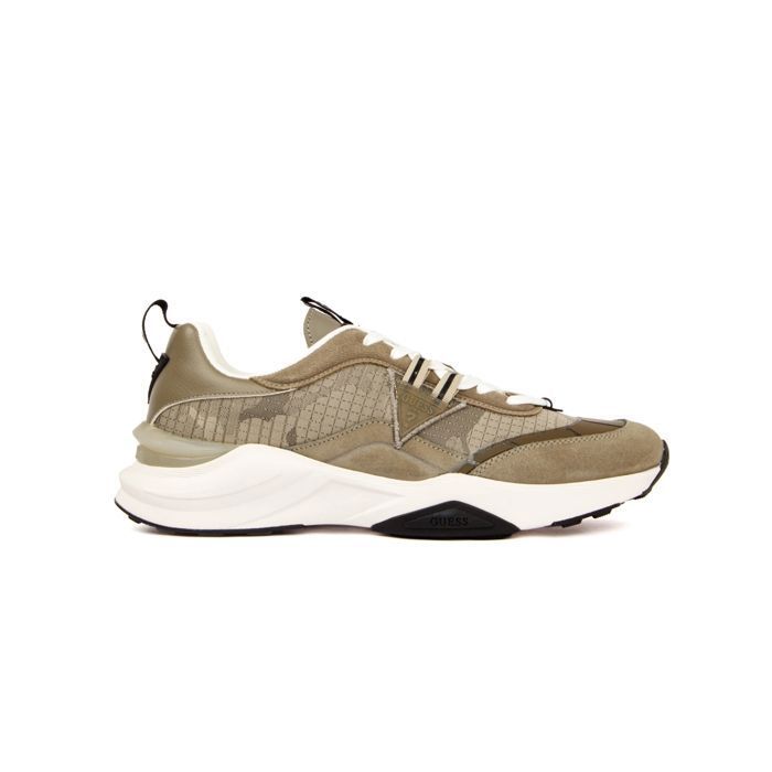 Basket Guess Homme Valencia Kaki Synthétique