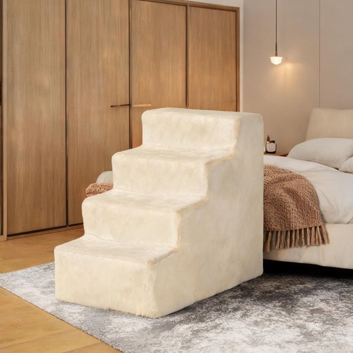 Corbeille Panier Coussin Hamac Lit en Panneau de particules Beige 60 x 35 x 44 cm