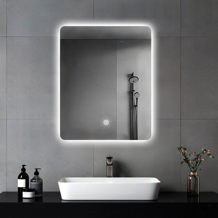 Miroir Mural Led Rectangulaire 60 x 45 cm