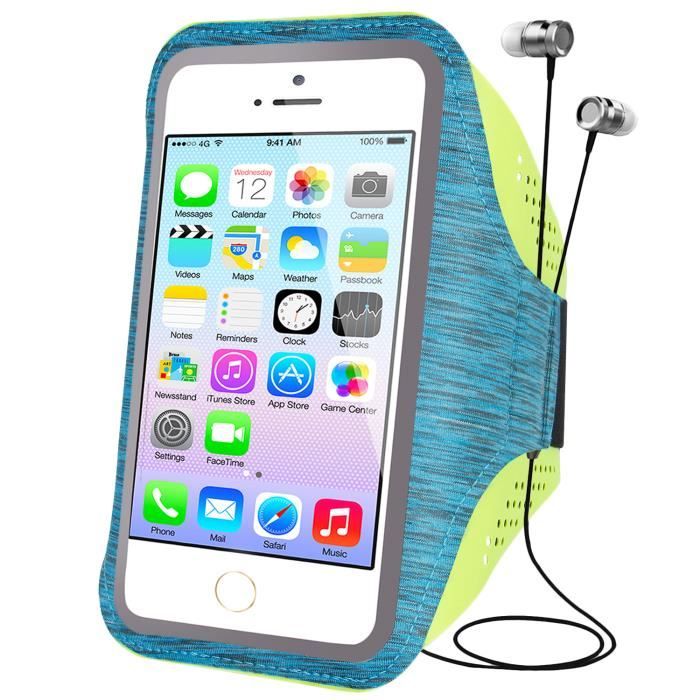 Brassard Sport Pour Téléphone – Poche Transparente Tactile, Taille Réglable 25-42 Cm, Pour Running, Vélo, Fitness