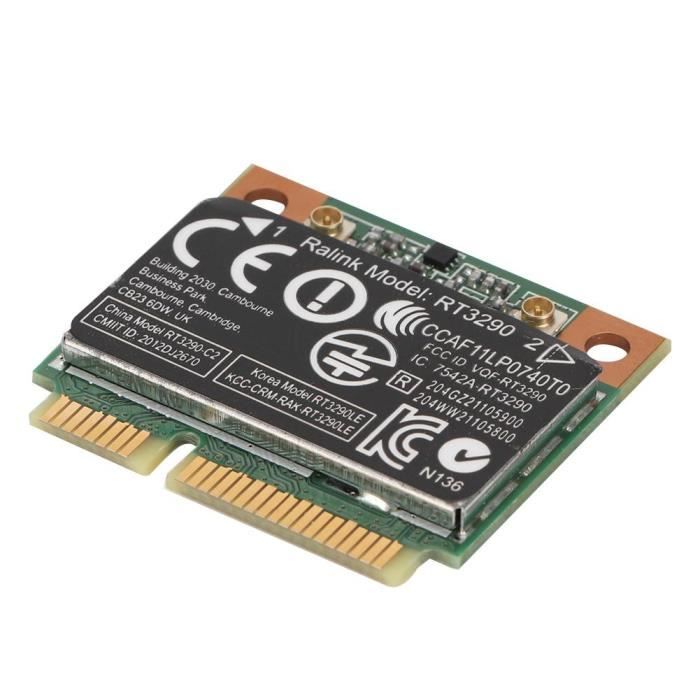 Eiffel RT3290 Carte réseau sans fil Wi-Fi 150Mbps pour ordinateur port mini-PCI-E